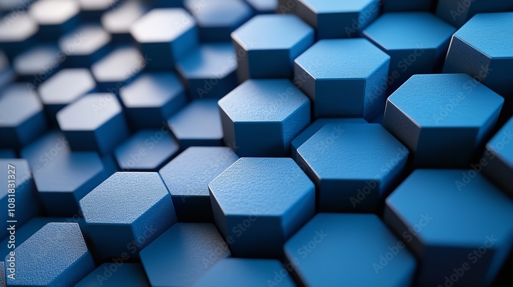 Abstract digital art overlapping hexagons and nodes in violet and indigo gradient Abstract digital art overlapping hexagons and nodes in violet and indigo gradient