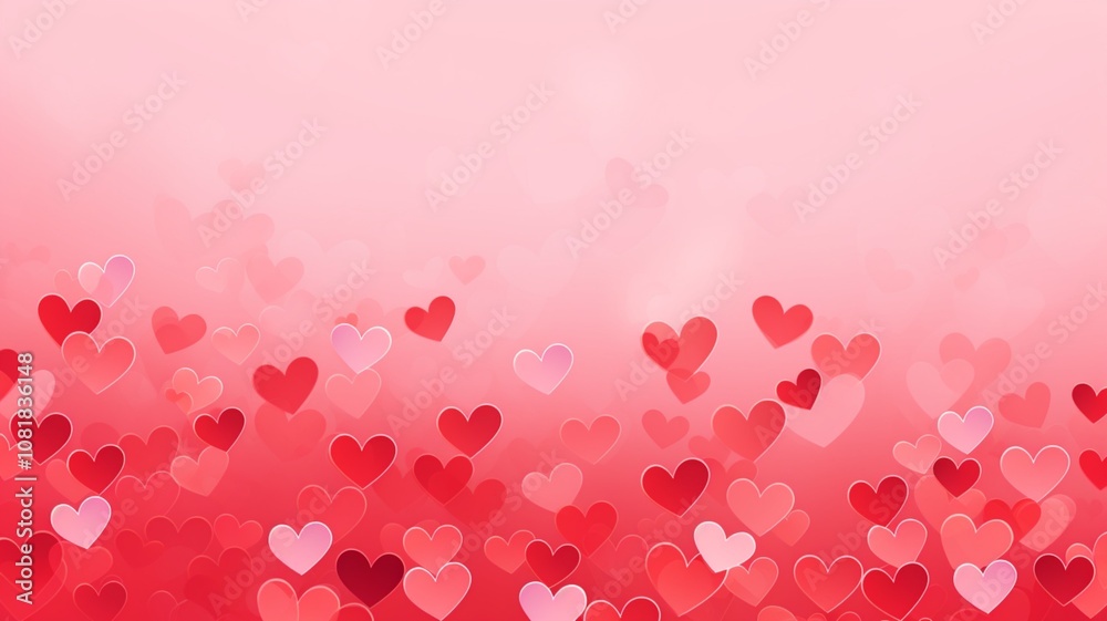 AI generated image of colourful love heart shapes banner border frame design, valentine greeting card design AI generated image of colourful love heart shapes banner border frame design, valentine greeting card design