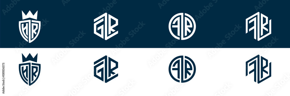 Trendy FR RF letter logo design Trendy FR RF letter logo design