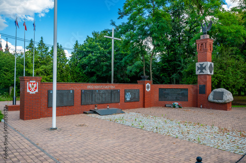 Monument to the 5th Zasław Uhlan Regiment in Ostrołęka, Masovian Voivodeship, Poland photo