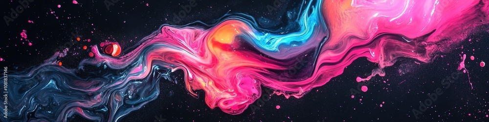 Creative Abstract Marketing Background Featuring Bold Holographic Liquid Dots Isolated on a Black Background, Showcasing Iridescent Wavy Melting Material That Glows, Enhancing Creativity and Unique De Creative Abstract Marketing Background Featuring Bold Holographic Liquid Dots Isolated on a Black Background, Showcasing Iridescent Wavy Melting Material That Glows, Enhancing Creativity and Unique De