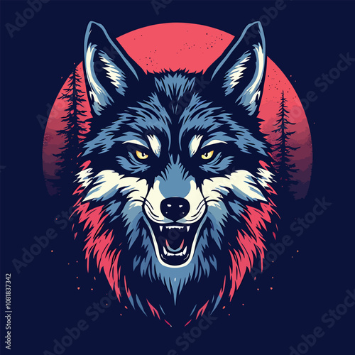 Coyote Retro Style T-Shirt Design