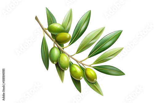 Olive Leaf Vector Art. Minimalist Olive Design. Botanical Olive Illustration. Elegant Olive on White. Vector Olive Branch.