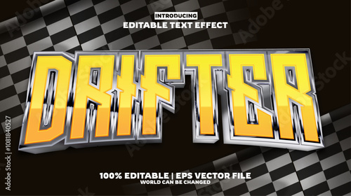Drift  editable text effect in new modern trend style