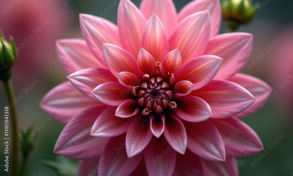 Beautiful pink dahlia in bloom Beautiful pink dahlia in bloom