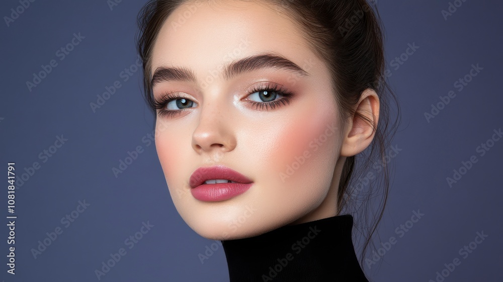 Fototapeta premium Stunning Model Portrait in Studio Setting