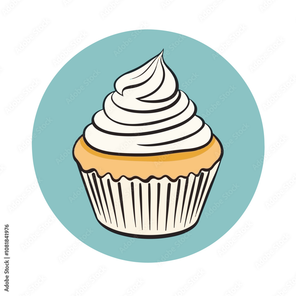Cupcake icon, vector illustration with a white background Cupcake icon, vector illustration with a white background
