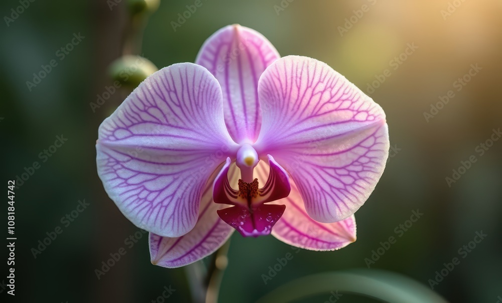 Elegant pink orchid in soft sunlight Elegant pink orchid in soft sunlight