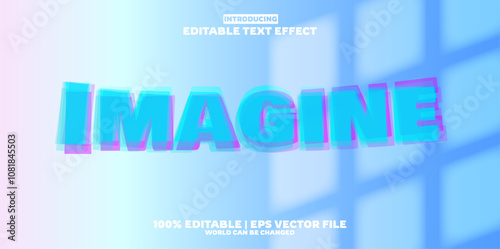 imagine new editable text effect in new modern trend style