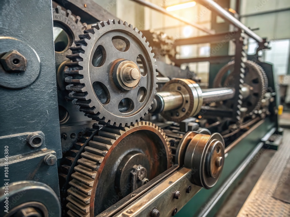 Closeup of Intricate Gears and Mechanisms in Technology-Driven Machinery Highlighting the Power of Metal and Mechanical Engineering Closeup of Intricate Gears and Mechanisms in Technology-Driven Machinery Highlighting the Power of Metal and Mechanical Engineering