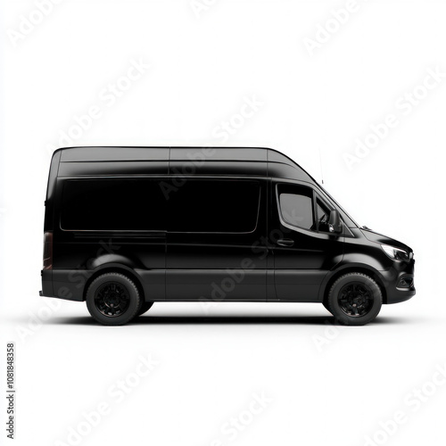 Black Van Isolated