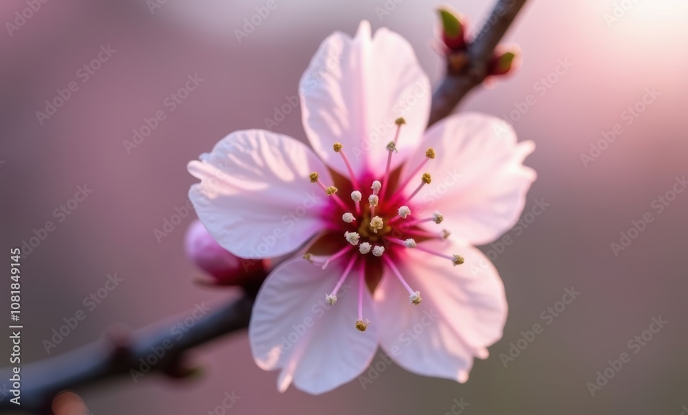 Delicate pink cherry blossom flower Delicate pink cherry blossom flower