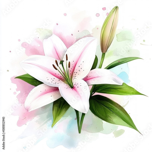 Lilly Isolated On White