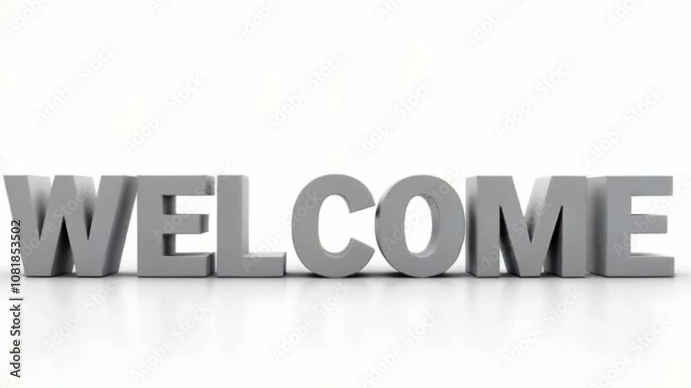3d word welcome 3d word welcome