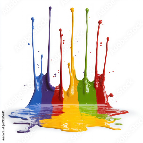 Paint Pour Isolated
