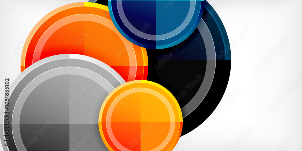 Geometric design abstract background - circles