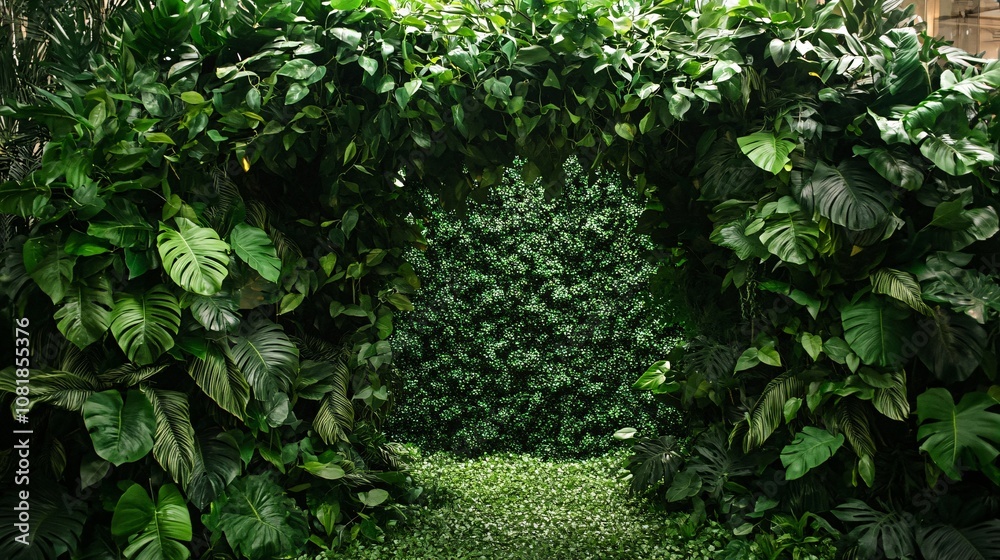 71.A decorative sukkot scene, featuring thick greenery and abundant leaves draped over the top, forming a natural roof. The walls are adorned with leaves, creating an inviting space filled with lush