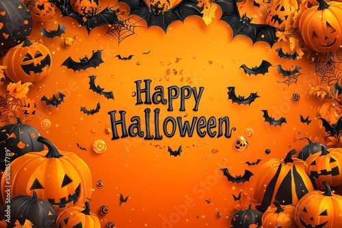 Vector Halloween background design with 