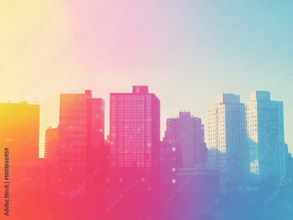 building, close up, focus on, copy space, vivid colors, double exposure silhouette with skyscrapers under construction building, close up, focus on, copy space, vivid colors, double exposure silhouette with skyscrapers under construction
