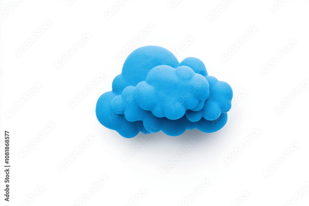 futuristic data cloud, tech symbol, glowing particles, cyber blue tones, isolated on white background futuristic data cloud, tech symbol, glowing particles, cyber blue tones, isolated on white background