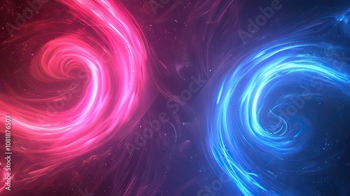 Abstract neon swirls creating a futuristic glow background