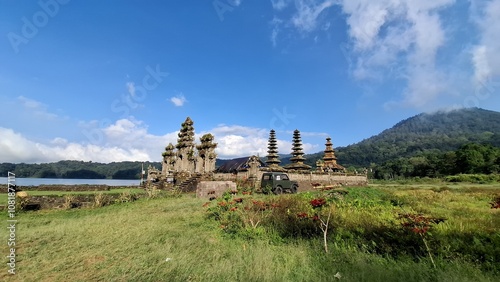 Balinese Temples on Clear Day (Landscape)