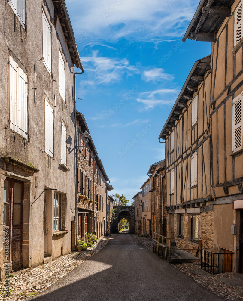 Medieval village of Sauveterre de Rouergue, in Aveyron, Occitanie, France Medieval village of Sauveterre de Rouergue, in Aveyron, Occitanie, France