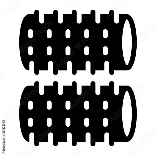 hair rollers Solid icon