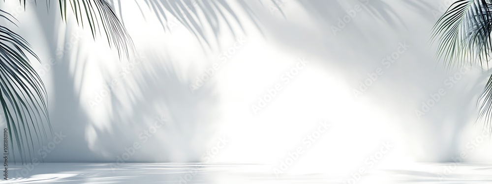 white empty room with shadow plant on white wall, empty white marble stone counter table top with shadow , white stucco cement luxury wall for product display presentation white empty room with shadow plant on white wall, empty white marble stone counter table top with shadow , white stucco cement luxury wall for product display presentation
