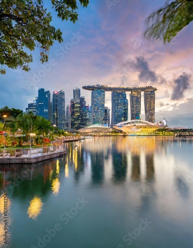 The Historic Streets and Modern Skylines of Singapore, Featuring Iconic Landmarks Such as Marina Bay Sands and Gardens by the Bay, Reflecting a Unique Blend of Tradition and Innovation