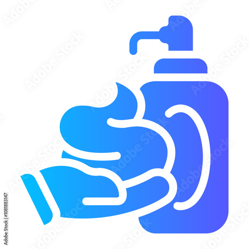 shaving cream Gradient icon