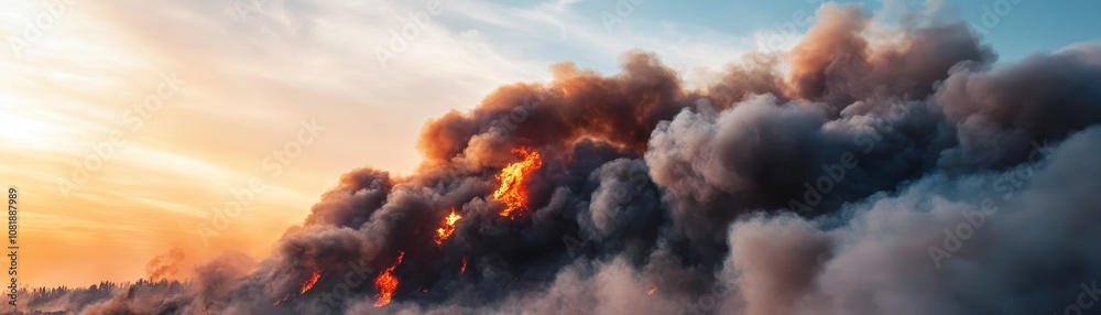 Smoke-Filled Air Amidst a Wildfire Crisis: Nature's Fury Unleashed in Devastating Flames and Thick Haze Smoke-Filled Air Amidst a Wildfire Crisis: Nature's Fury Unleashed in Devastating Flames and Thick Haze