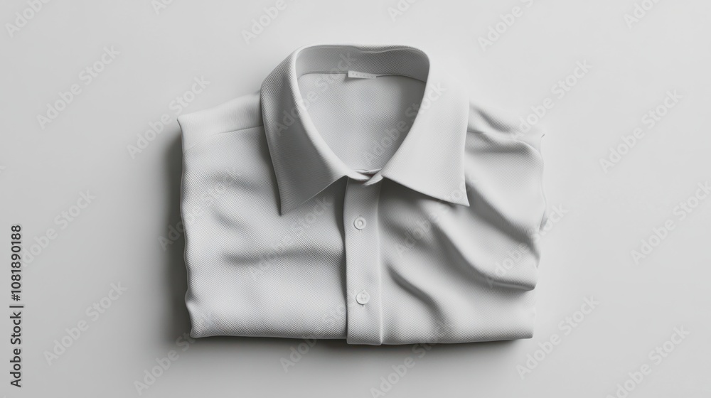 3D folded shirt with realistic folds and creases, isolated on a minimalist grey background 3D folded shirt with realistic folds and creases, isolated on a minimalist grey background