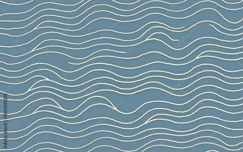 Wavy lines blue texture. Serene blue background with flowing lines evokes calmness, water, or a gentle breeze.  Perfect for design projects.