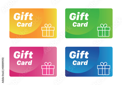 Gift card with dollar bonus , Customer gift reward bonus card 100$,150$,200$,250$ , collect bonus card vector
