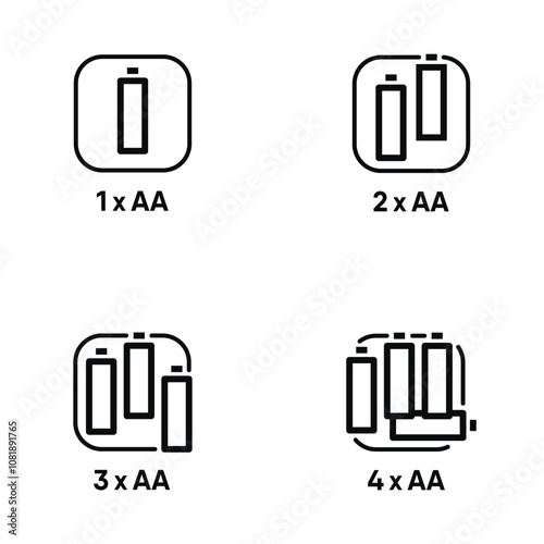 AA Battery information signs