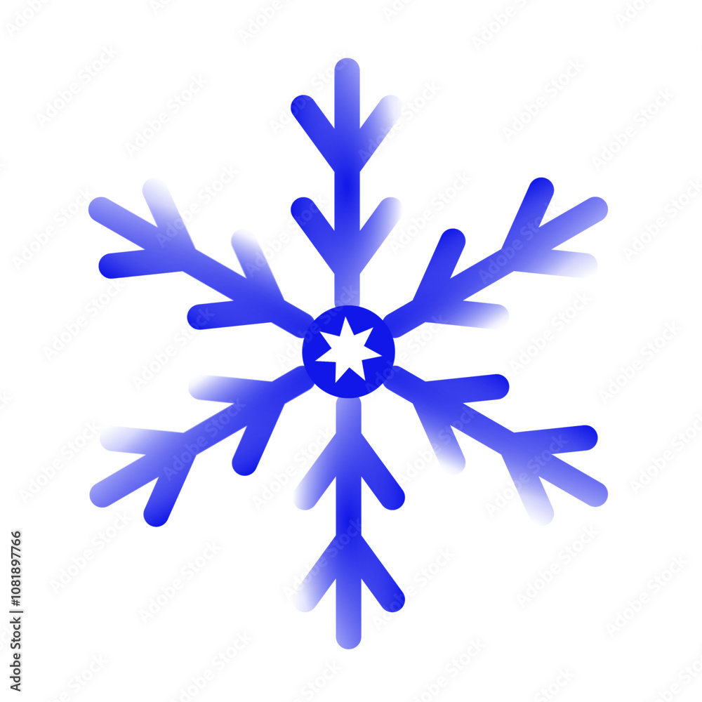 Snowflake icon. Symbol of snow. Winter design element vector illustration. Snowflake icon. Symbol of snow. Winter design element vector illustration.