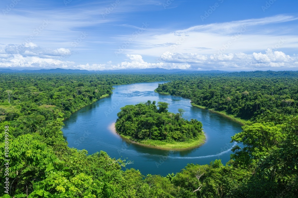 Vibrant Rainforest Complex Biome Teeming with Diverse Flora and Fauna in Lush Greenery Vibrant Rainforest Complex Biome Teeming with Diverse Flora and Fauna in Lush Greenery