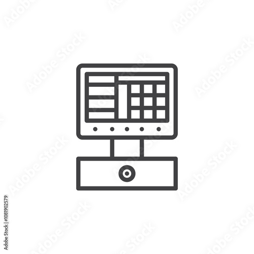 Cash Register line icon