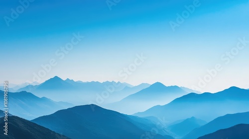 Majestic mountains under clear skies