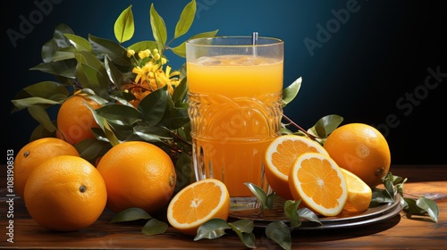 Refreshing Orange Juice with Fresh Fruit