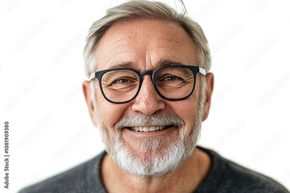 portrait of smiley senior man. isolated on white background portrait of smiley senior man. isolated on white background