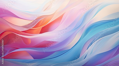 Abstract waves of vibrant colors pulsating and swirling