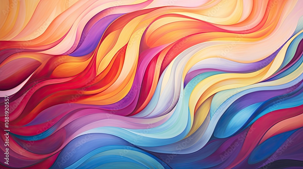 Abstract waves of vibrant colors pulsating and swirling Abstract waves of vibrant colors pulsating and swirling