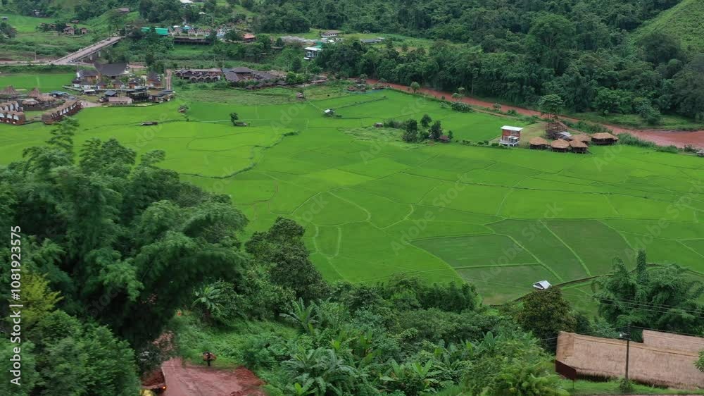 Aerial video of Nan province during rain season Thailand. Aerial video of Nan province during rain season Thailand.