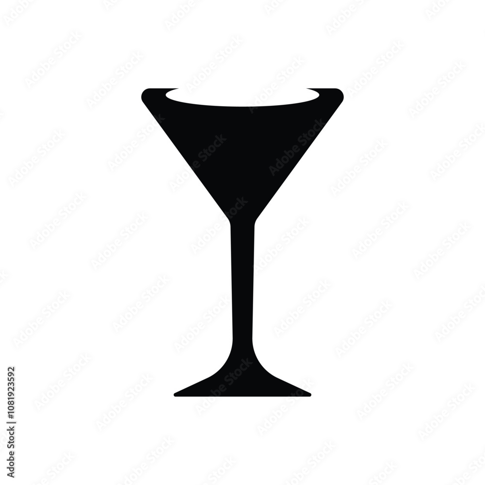 Wine glass icon logo design template isolated illustration