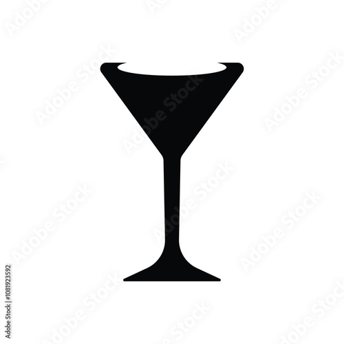 Wine glass icon logo design template isolated illustration
