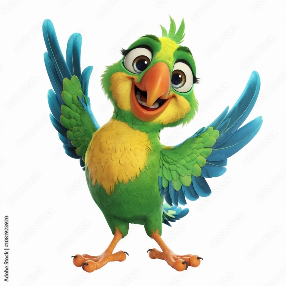 parrot on a white background parrot on a white background