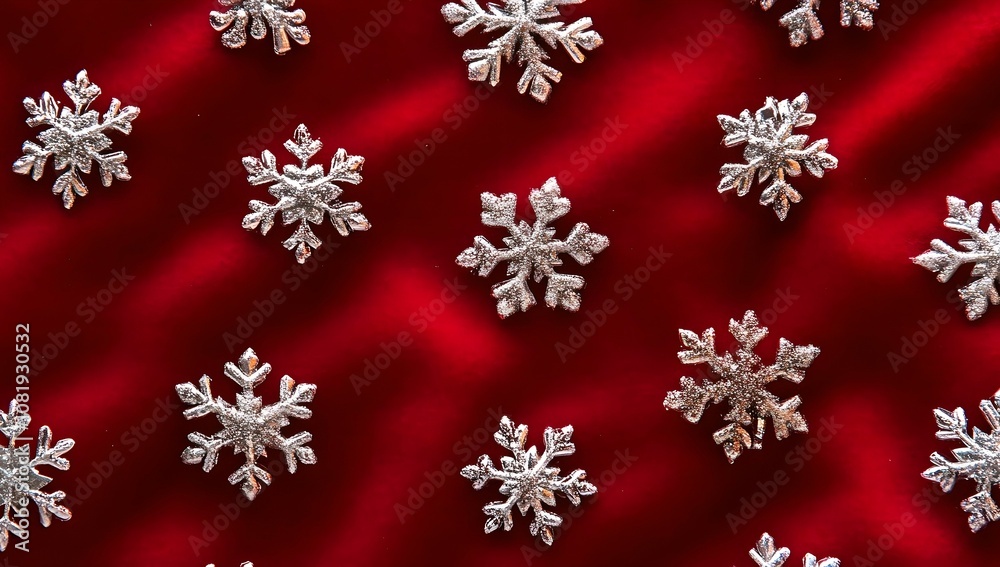 Red Christmas background with small white snowflakes. New year card Red Christmas background with small white snowflakes. New year card