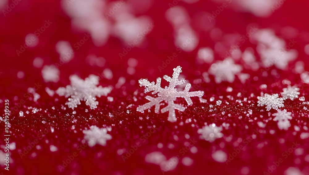 Red Christmas background with small white snowflakes. New year card Red Christmas background with small white snowflakes. New year card
